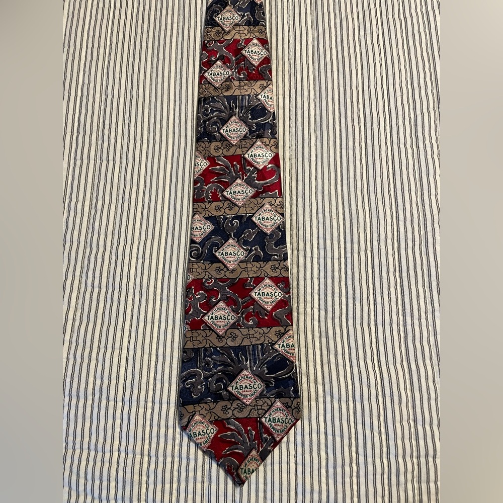 Tabasco Men’s Necktie, 100% Silk